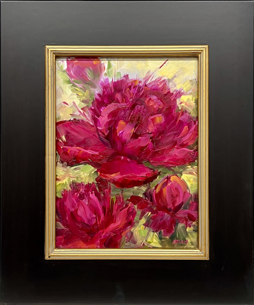 Pink Peonies 12x9 $490 by KAREN STORM